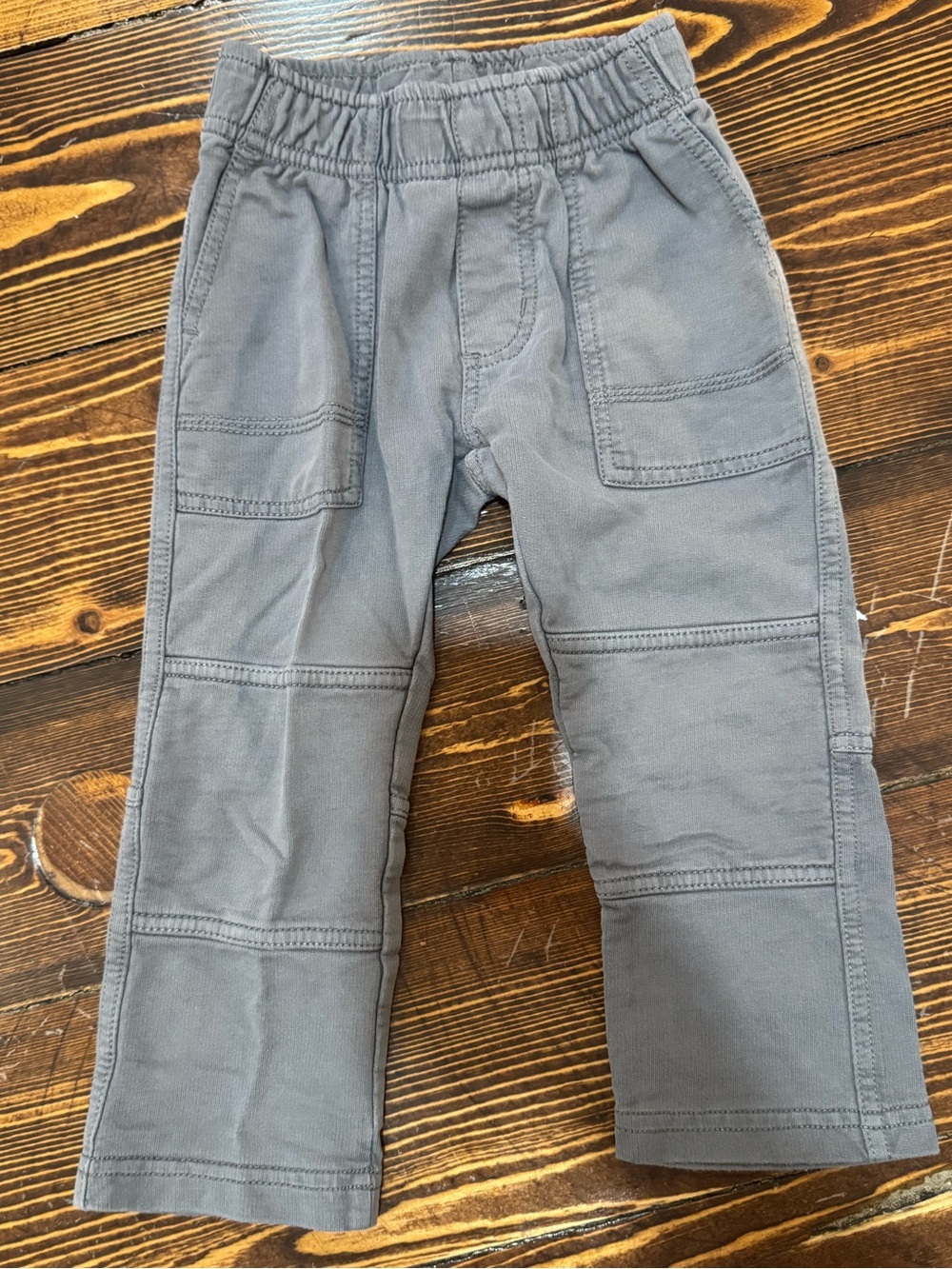 Tea Collection Gray Pull-On Utility Pants